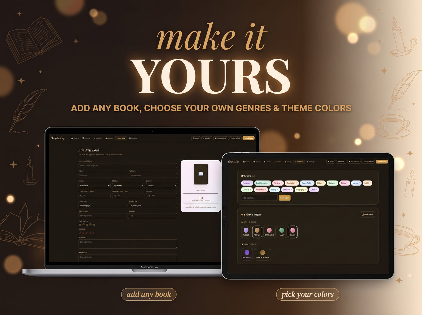 Reading Journal Template - ChapterLog